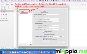 setup icloud email account in outlook for mac